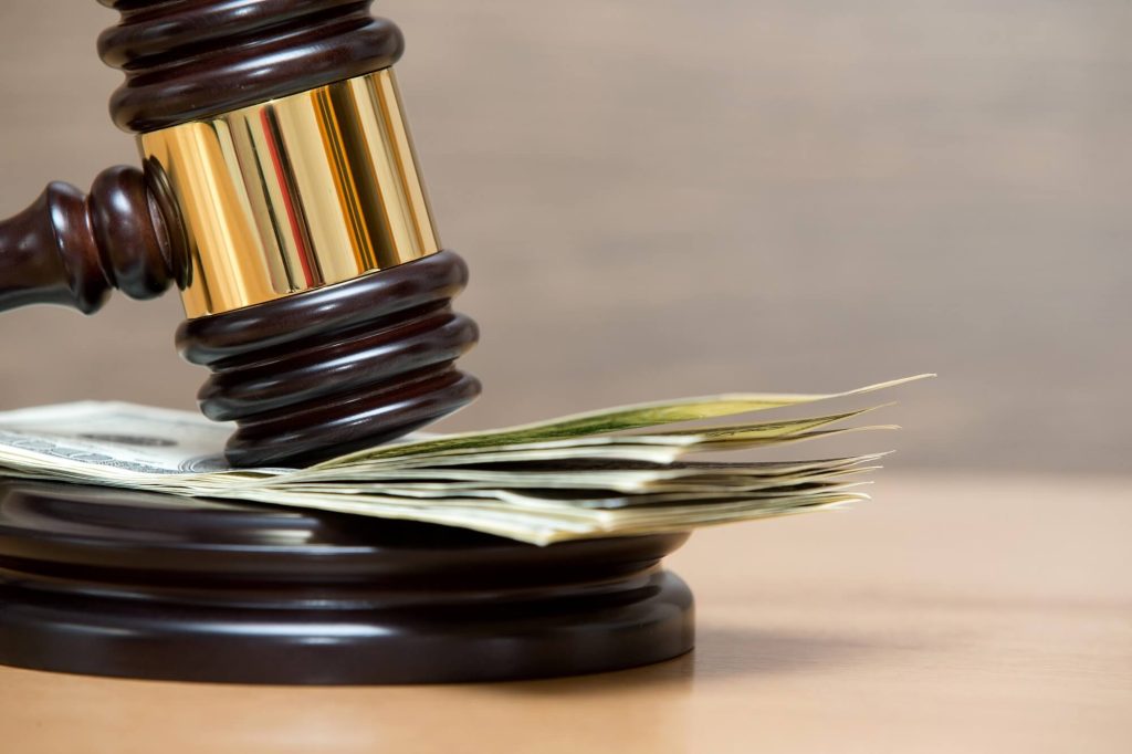 The judge's gavel in a divorce case is set at an amount of money that could cost the entire process